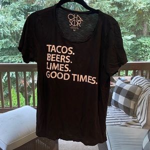 Tacos Beer Lime Graphic Tshirt